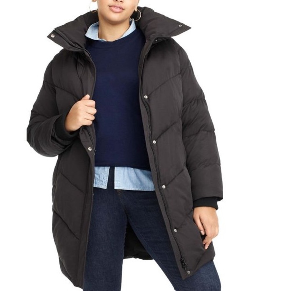 Universal Standard x J.Crew Black Puffer Coat